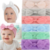 Baby Girl Cotton Headbands with Bows (Set of 3, 4, 6, or 12)