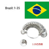 Stainless Steel Ring Sizer Gauge for Accurate Finger Measurement