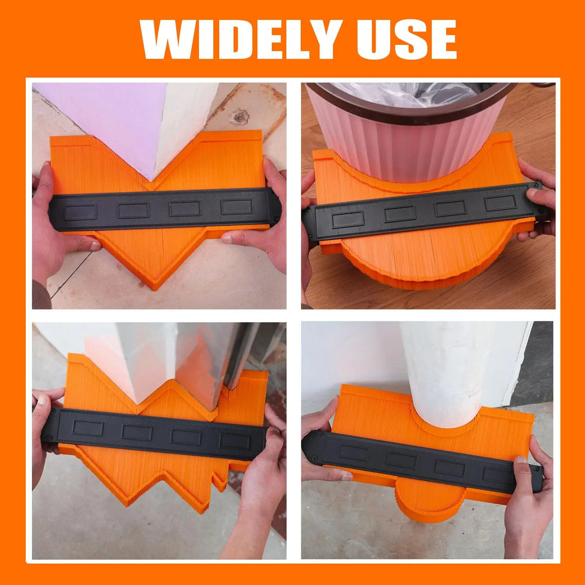 Adjustable Contour Gauge with Lock – 3-in-1 Profile Duplicator for Precise Marking