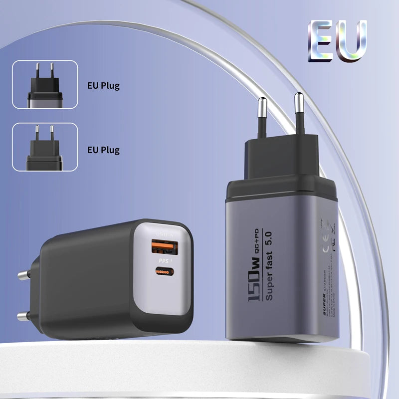 Dual Port USB-A & Type-C Fast Wall Charger