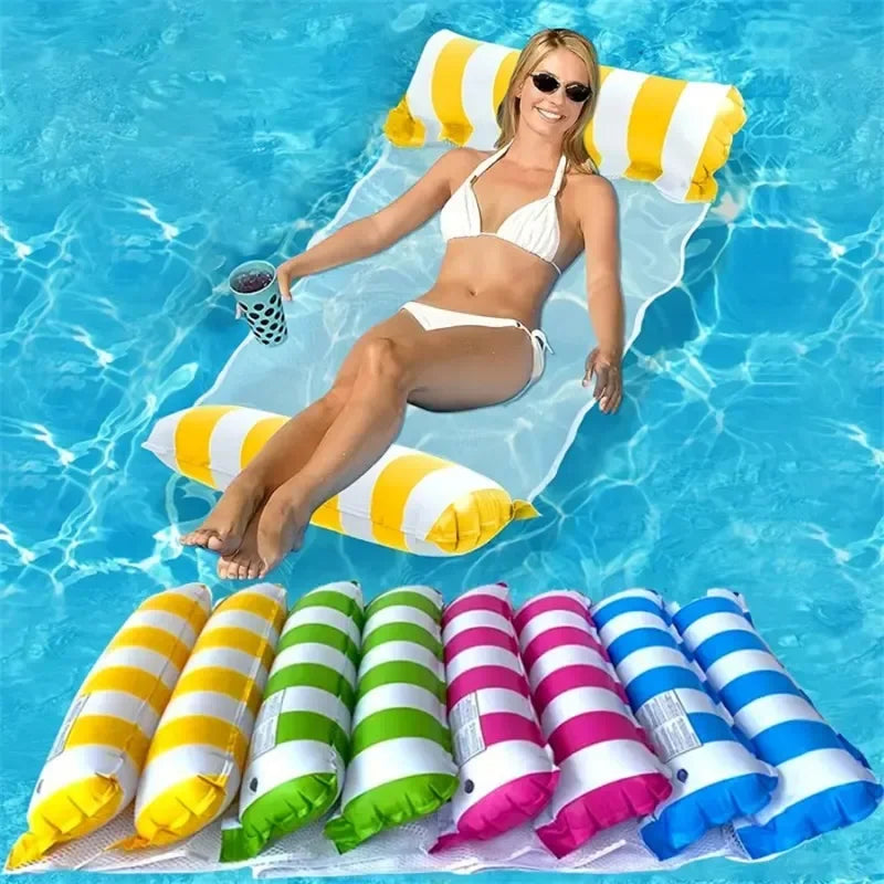 Multi-Use Inflatable Pool Floats and Hammocks