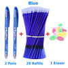 Erasable Gel Pen Set with Refills & Eraser