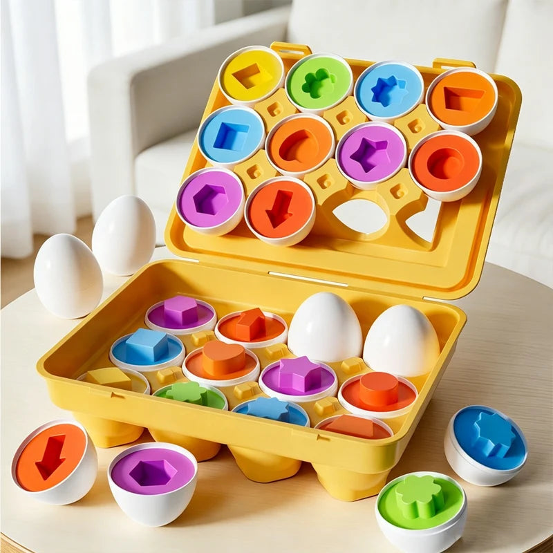 Montessori Shape-Matching Egg Puzzle Set for Toddlers