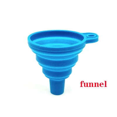 Blue refillable soap dispenser bottle for shampoo, shower gel, and lotion.