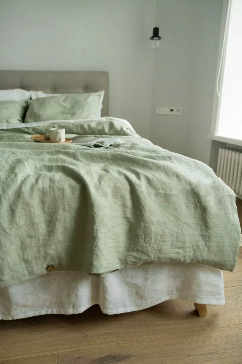 100% French Linen Duvet Cover - Natural, Breathable & Soft
