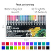 Dual Tip Watercolor Art Markers - 12 Color Set