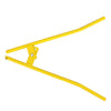 Yellow heavy-duty truck brake spring installer and remover tool with a mounting bracket.