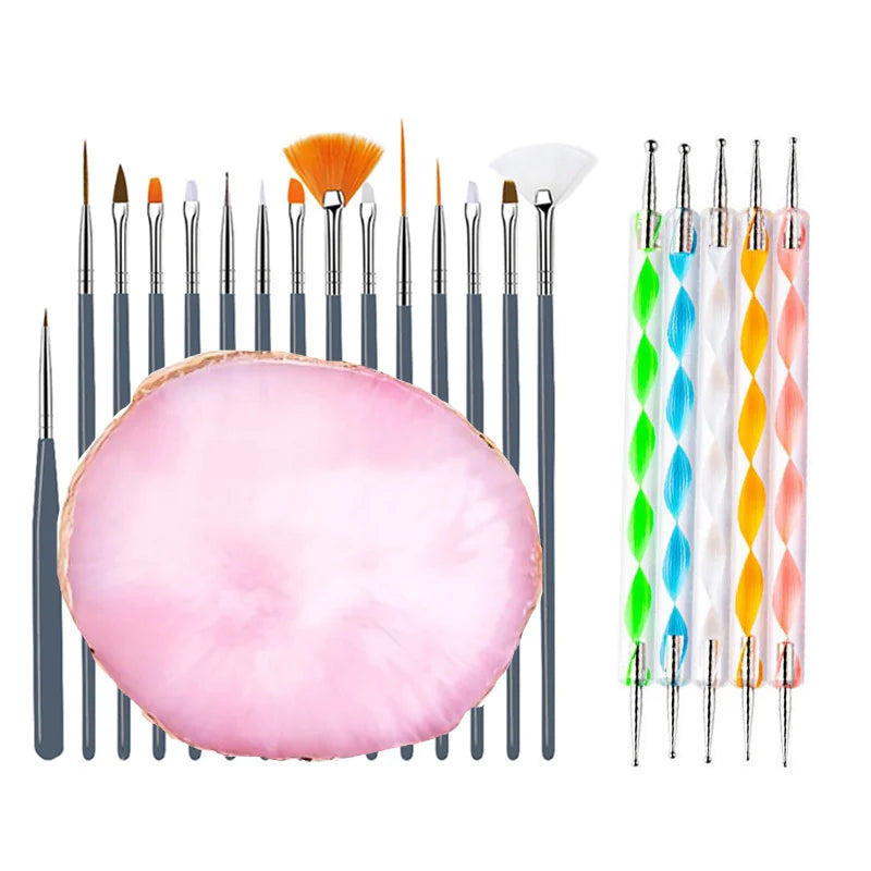21-Piece Professional Nail Art Brush Set
