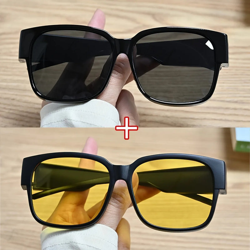 Oversized Square Sunglasses for Glasses Wearers