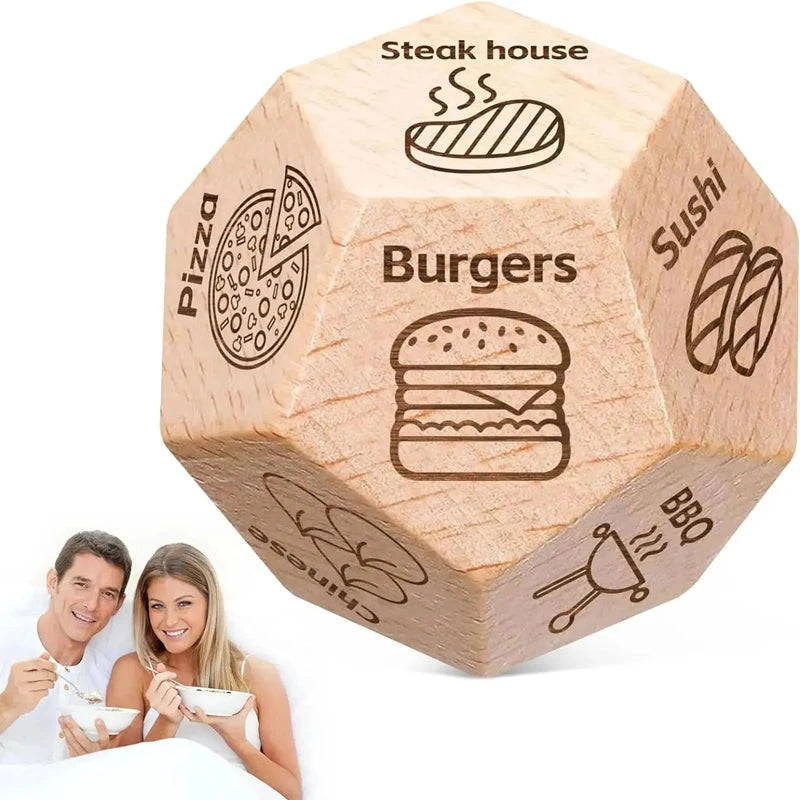 Food Decision Dice for Couples – Funny Gift for Him & Her