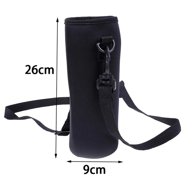 Funda aislante para botellas grandes - Negro (9 x 26 cm)