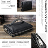 Men's Full-Grain Leather Clutch with Password Lock