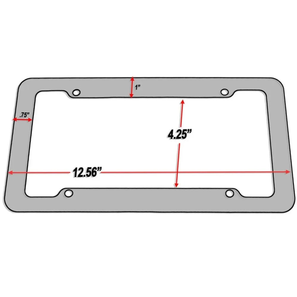Carbon Fiber Style License Plate Frame with Screw Kit