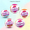 Five Zuru Mini Brands create blind boxes of miniature food items in various colors and packaging.