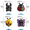 A set of three 3D cartoon bee door edge protectors: a beetle, a bee, and a butterfly.