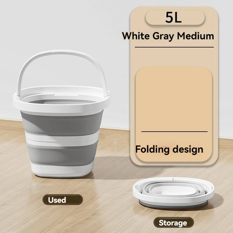 Foldable Water Bucket with Carry Handle for Camping and Home