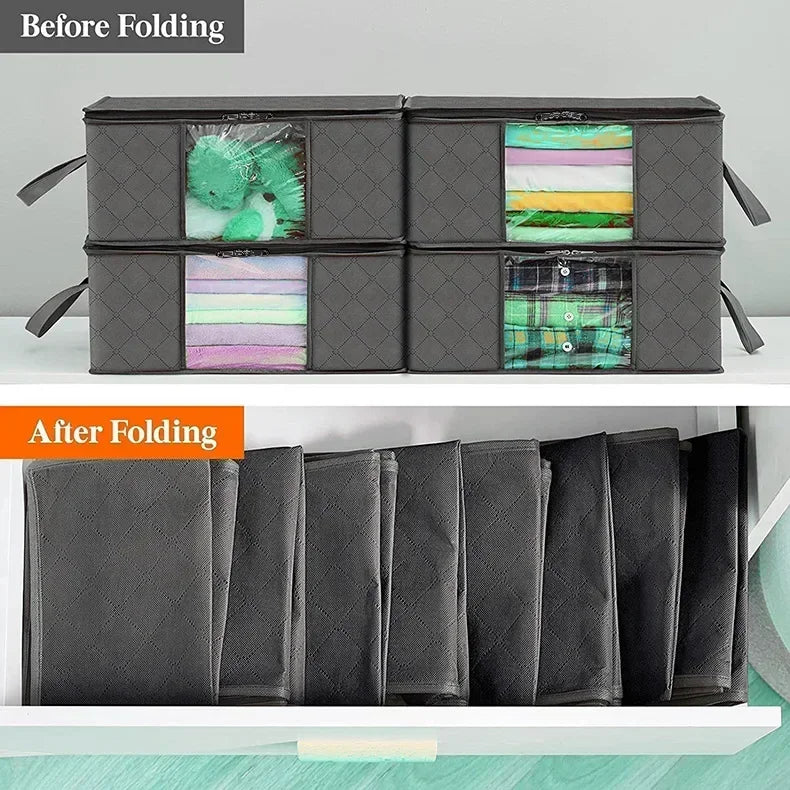 Foldable Large-Capacity Storage Bags for Clothes & Blankets