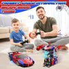 2-in-1 Transforming RC Car & Robot with LED Lights