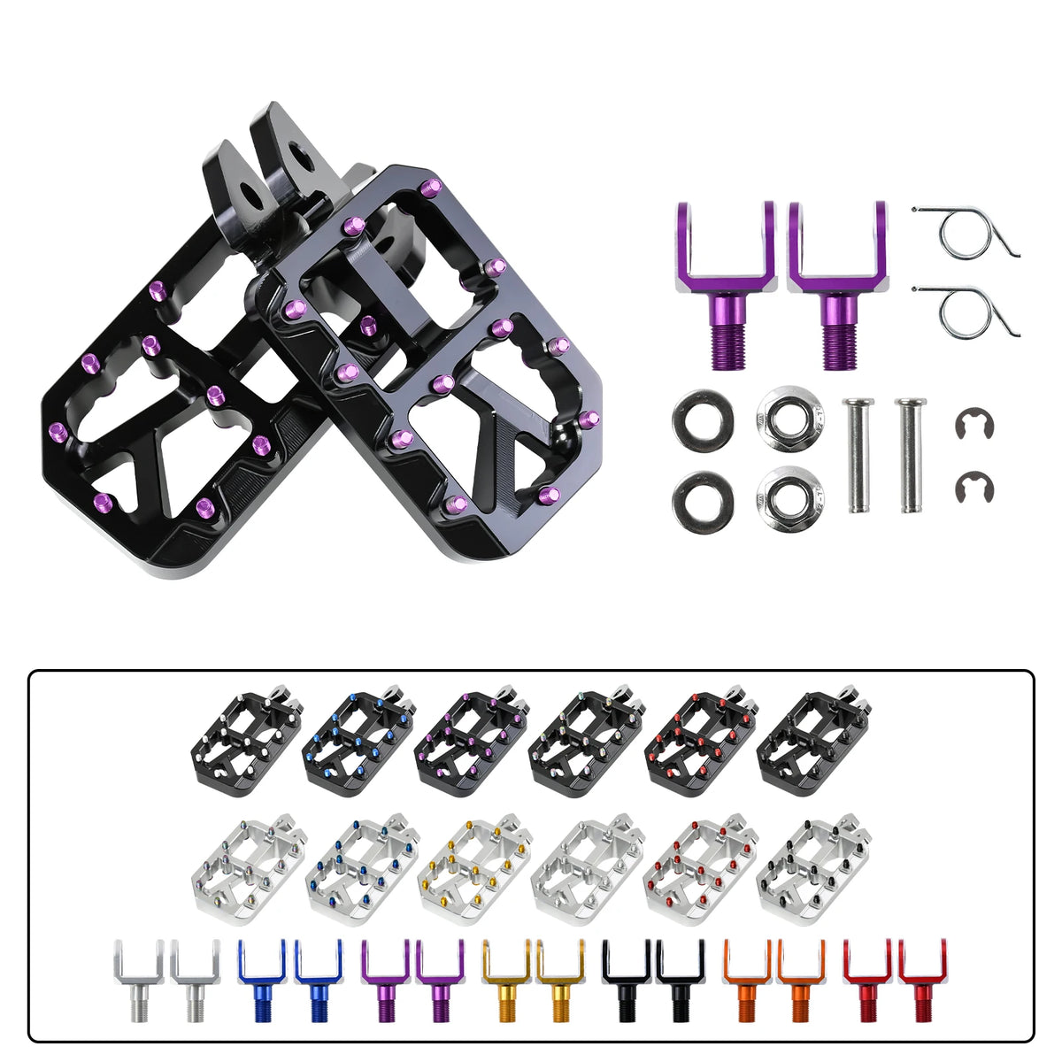 Durable Aluminum Footpegs with Pedal Bracket for Electric Dirt Bikes