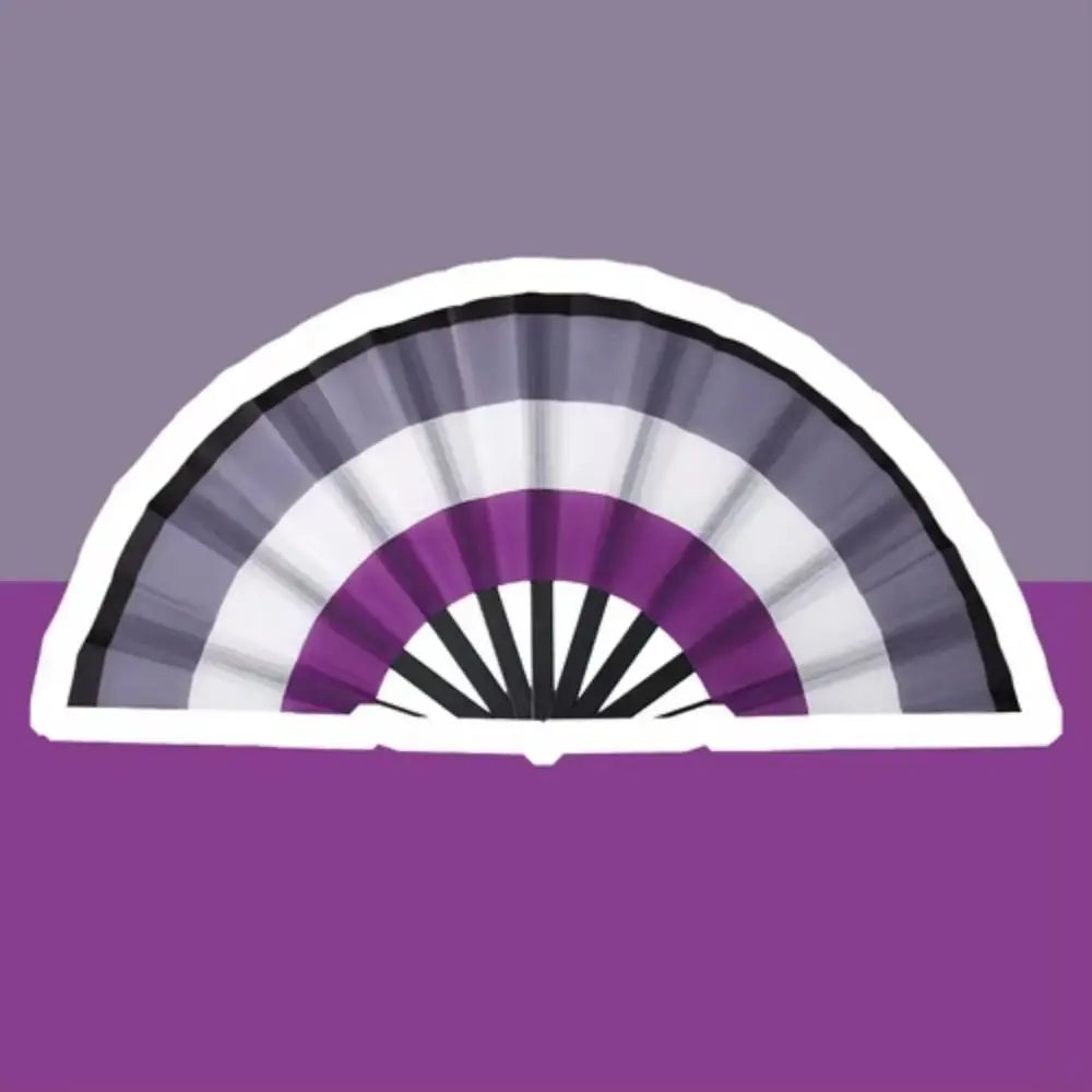 Foldable Rainbow Hand Fan with Gradient Design