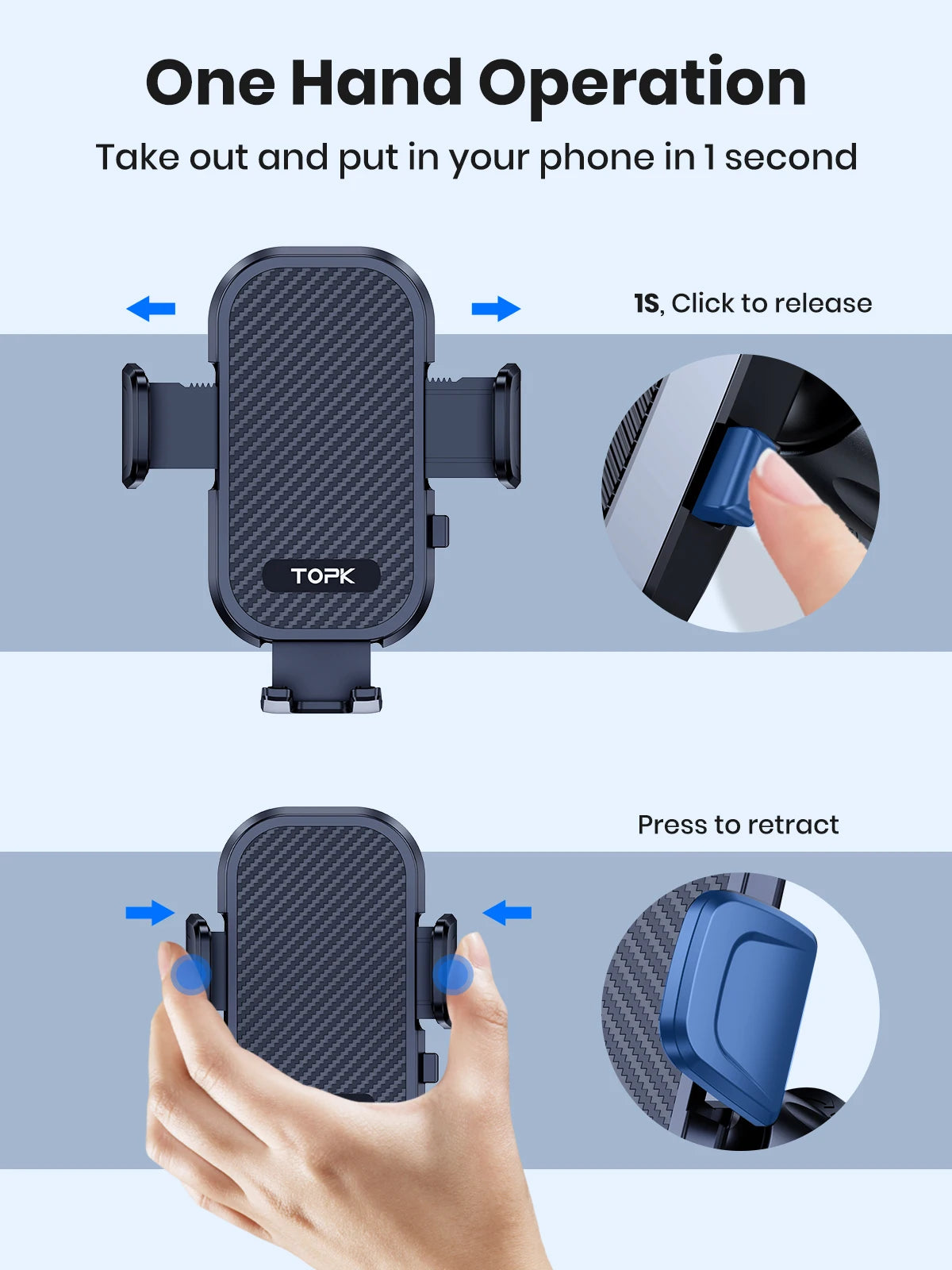 Universal Air Vent Car Phone Mount with 360° Rotation