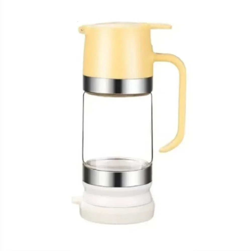 Clear Glass Honey Dispenser with Press-Top Lid