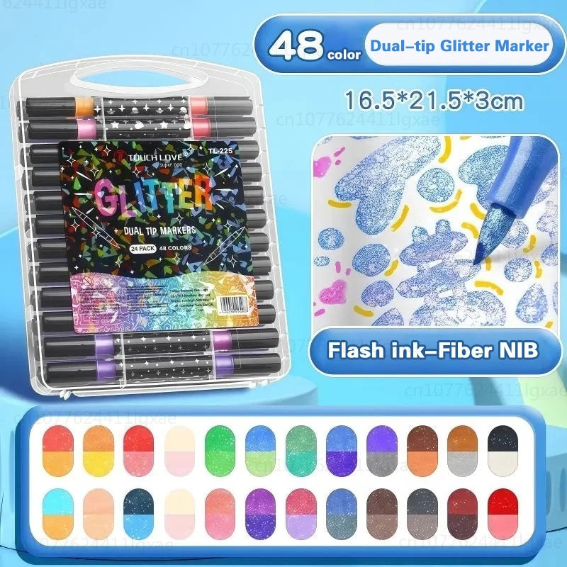 Glitzer-Marker mit zwei Spitzen