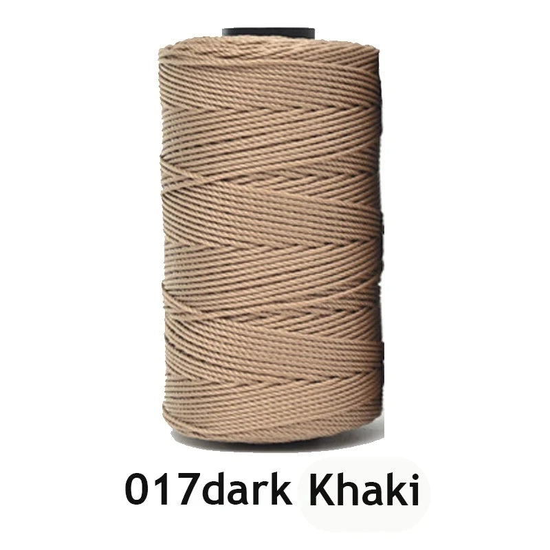 Spool of 017dark Khaki ice silk crochet yarn for knitting and DIY crafts