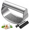Stainless Steel Garlic Press with Ergonomic Handle