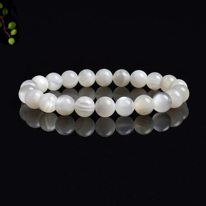 Natural White Moonstone Bracelet