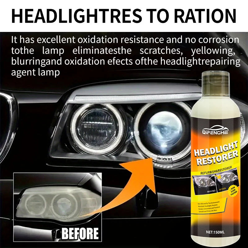 LED Headlight Restoration Cream – Clear Yellowed Lenses for Brighter Night Driving