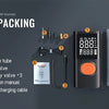 Packing list for a 3-in-1 portable car tire inflator including host, color box, inflatable tube, valve, accessories, manual, 