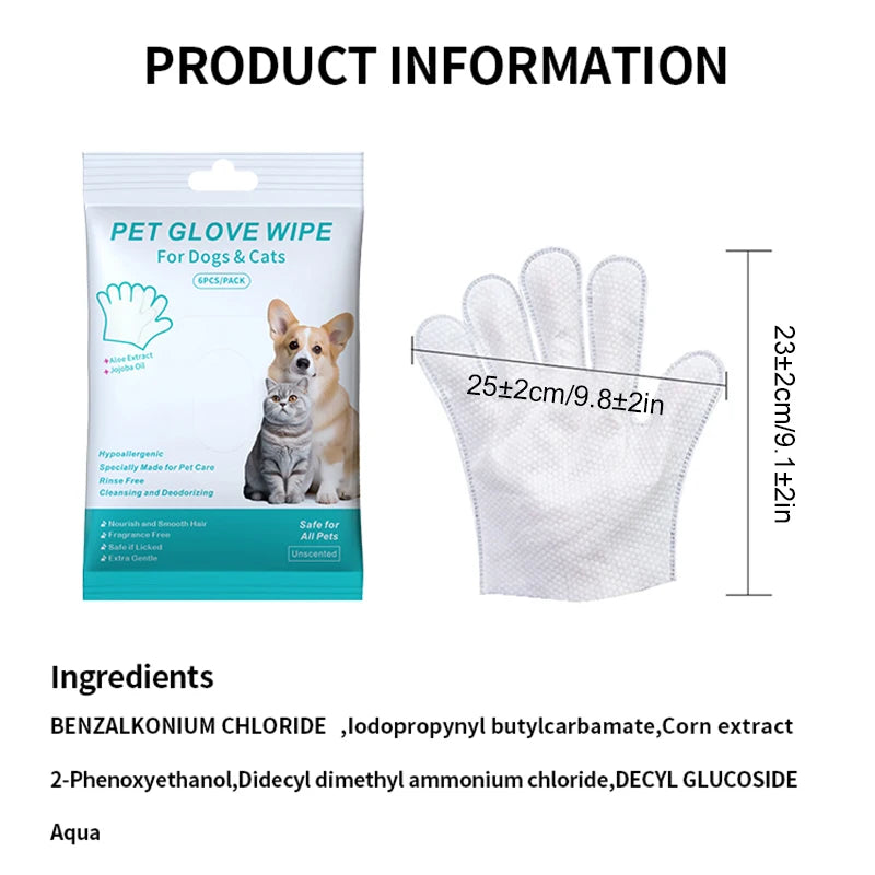Gants de nettoyage jetables pour animaux