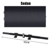 Black retractable car windshield sunshade for sedan vehicles