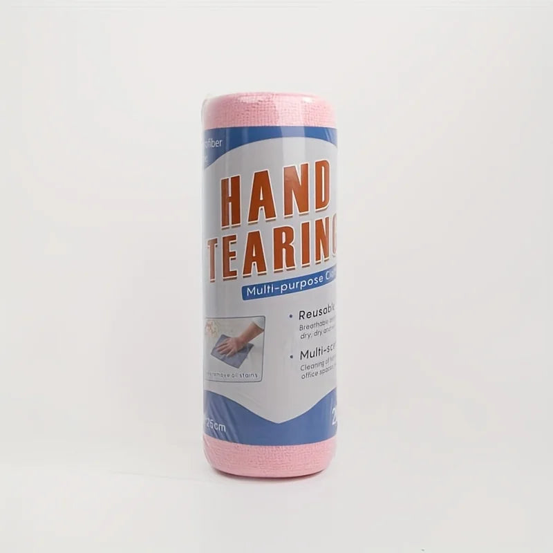 Reusable Microfiber Cleaning Cloth Roll (20 Sheets) – Multi-Surface Kitchen & Household Towels