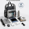 Heavy-Duty Transparent PVC Backpack with Padded Straps