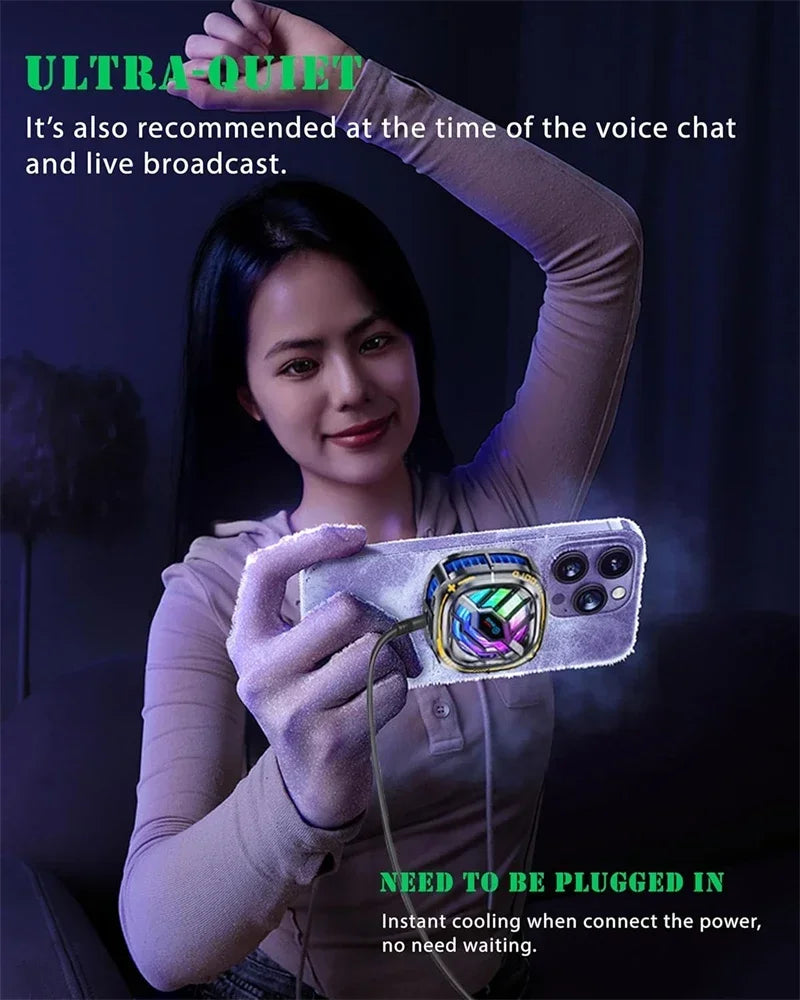Magnetic Phone Cooler with Temperature Display