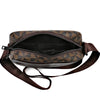 Men's PU Leather Messenger Bag with Plaid Accent