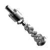 A close-up view of a SmartPicks electric screwdriver with dual mode and LED light, showing the shaft and various attachments.