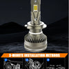 Smart App Control LED Headlight Bulbs with Triple Color Modes