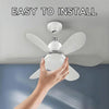 Modern 6-Blade Ceiling Fan with Remote-Controlled LED Light