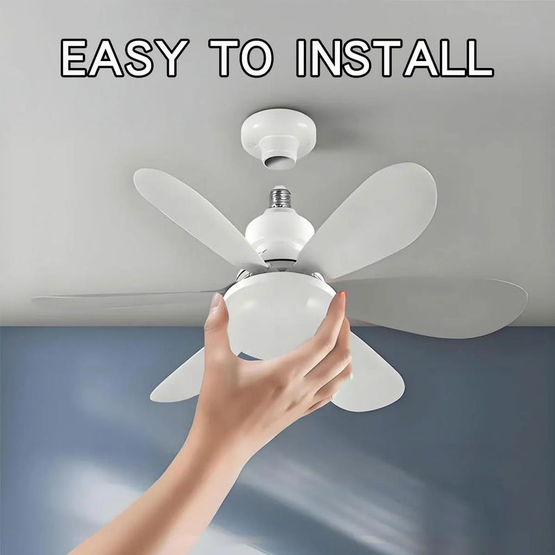 Modern 6-Blade Ceiling Fan with Remote-Controlled LED Light