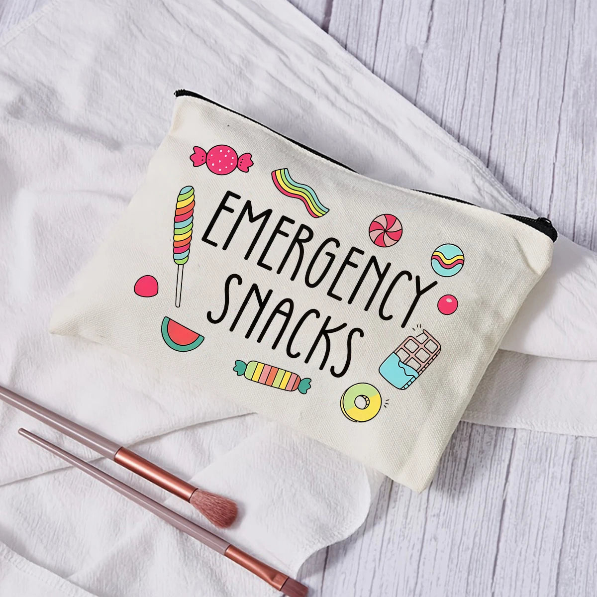Compact Travel Toiletry Bag with Snack Pocket