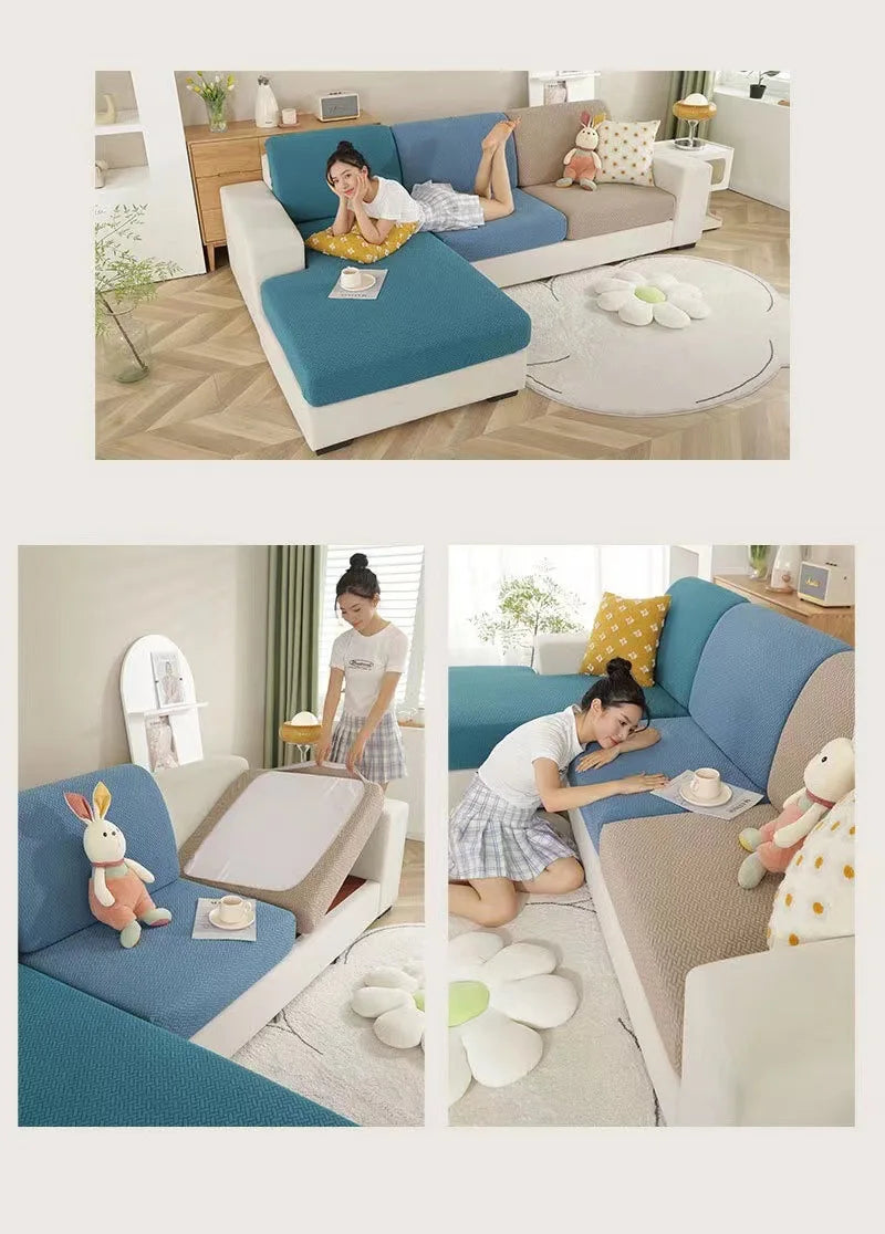 Cat-Proof Sofa Seat Cushion Cover – Scratch-Resistant & Waterproof