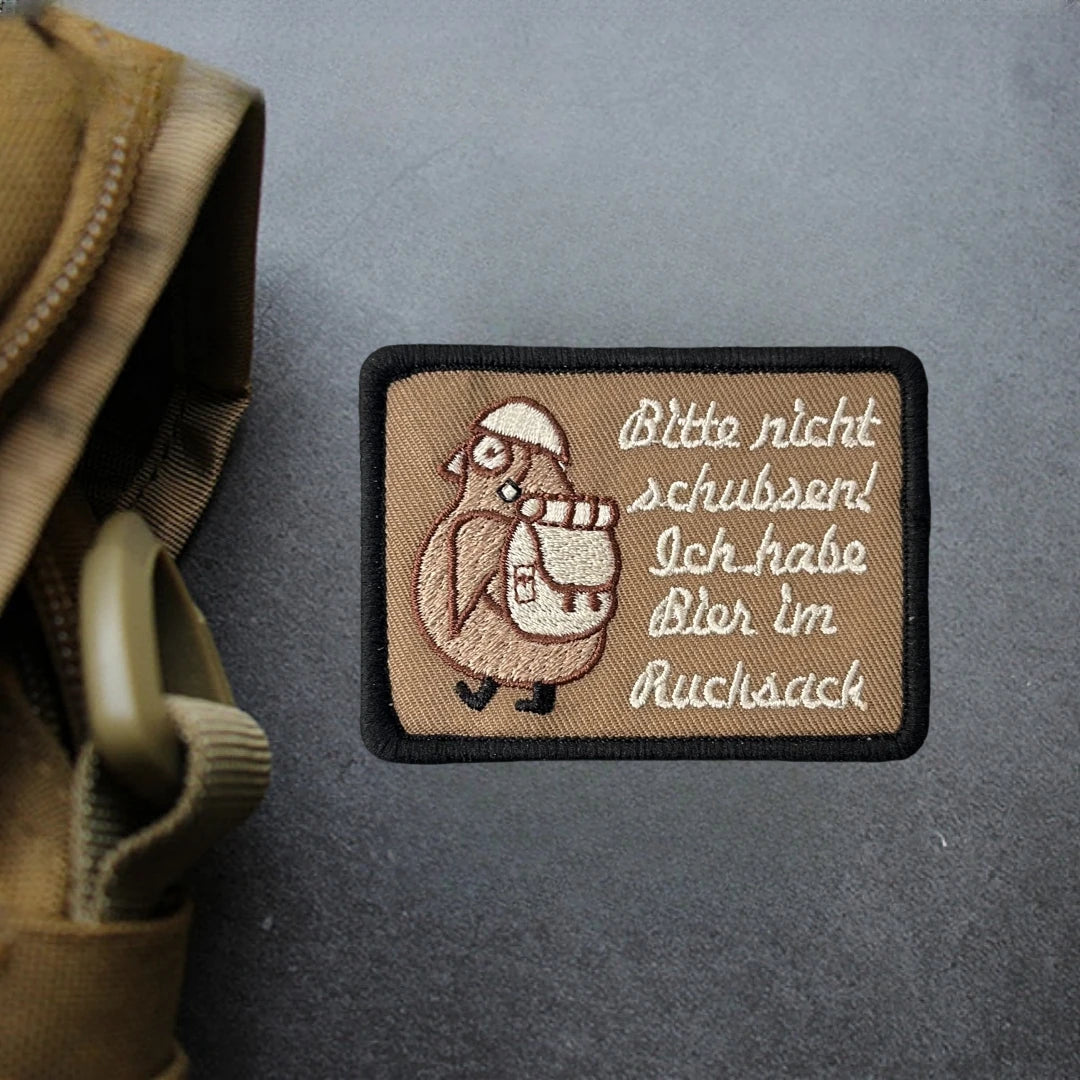 Funny Tactical Morale Patch with Hook and Loop Backing