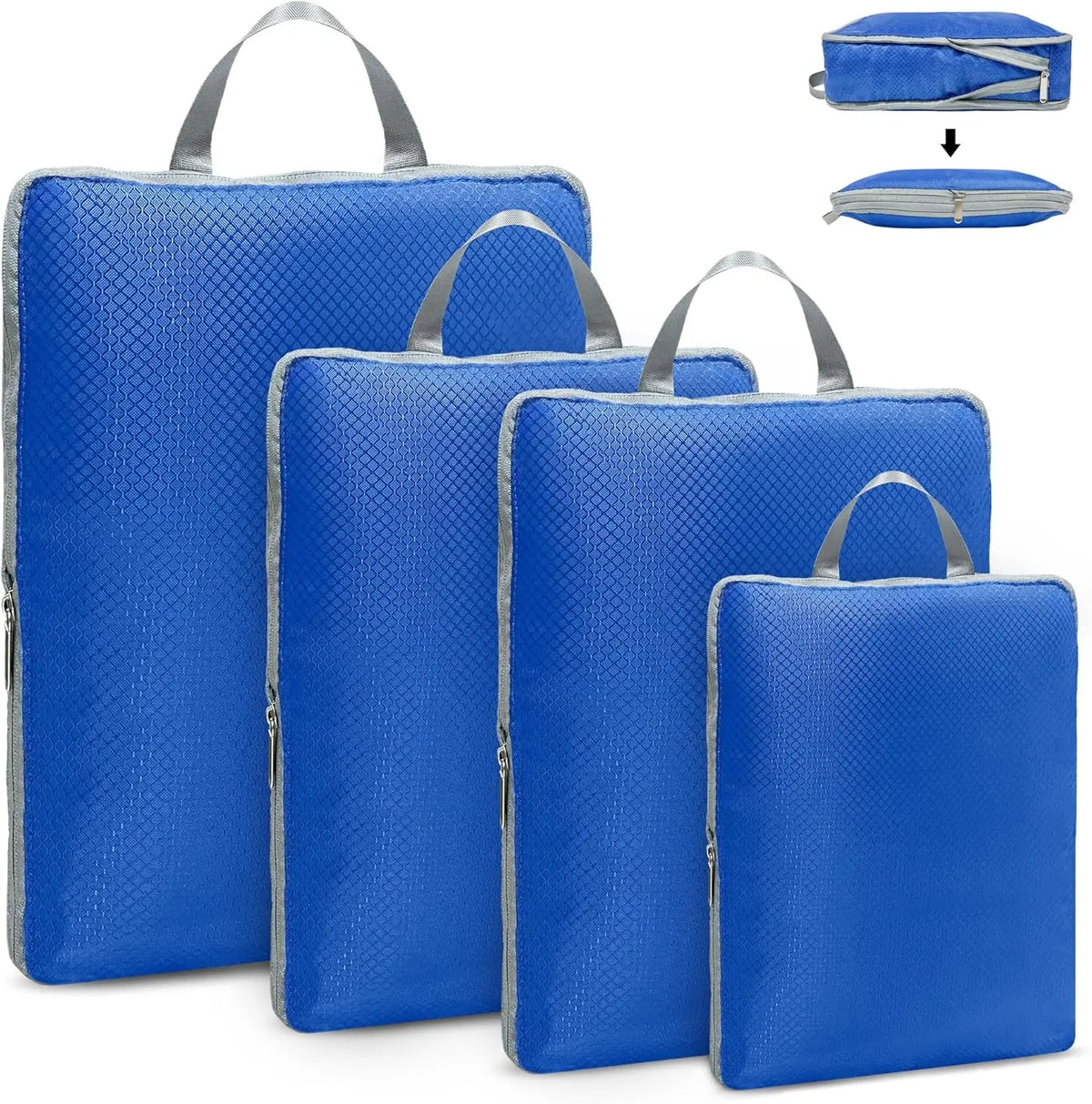 Travel Packing Cubes Set with Compression Zippers