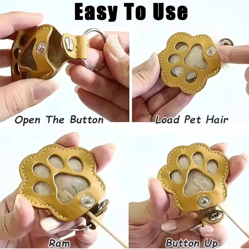 PU Leather Pet Memorial Keychain