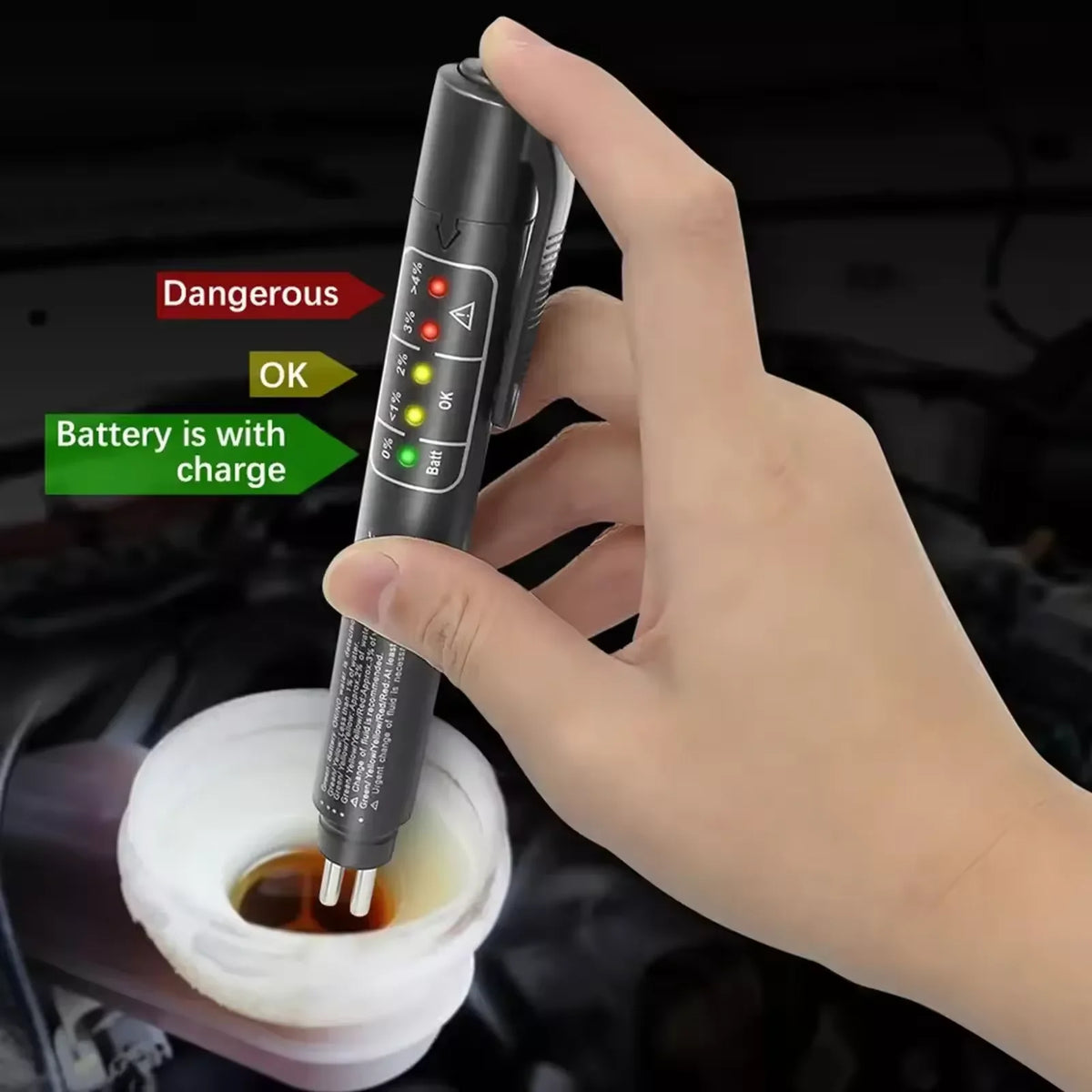 Brake Fluid Tester with LED Indicator