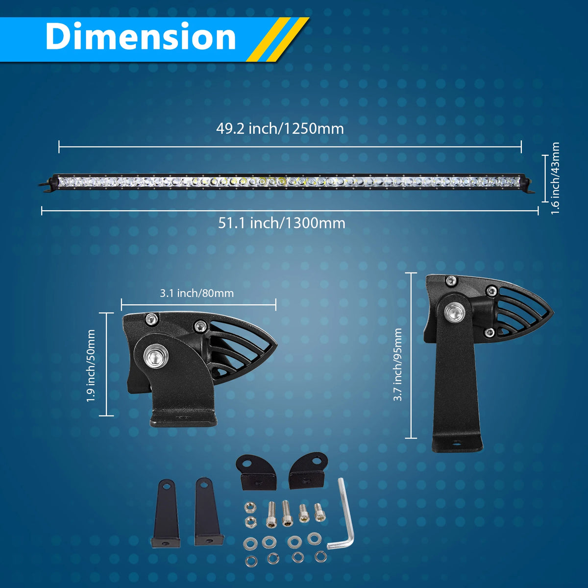 Single Row LED Light Bar for Off-Road Vehicles