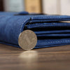 Women's RFID-Blocking Nubuck Leather Long Wallet with Multiple Card Slots